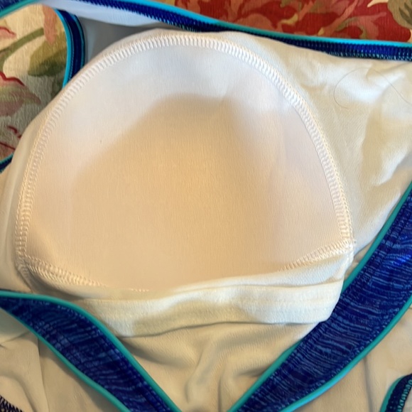 SPEEDO Size 16 T Back Racer Swimsuit
Blue 1-Piece Fully Lined Modest $68 NEW - Picture 9 of 12